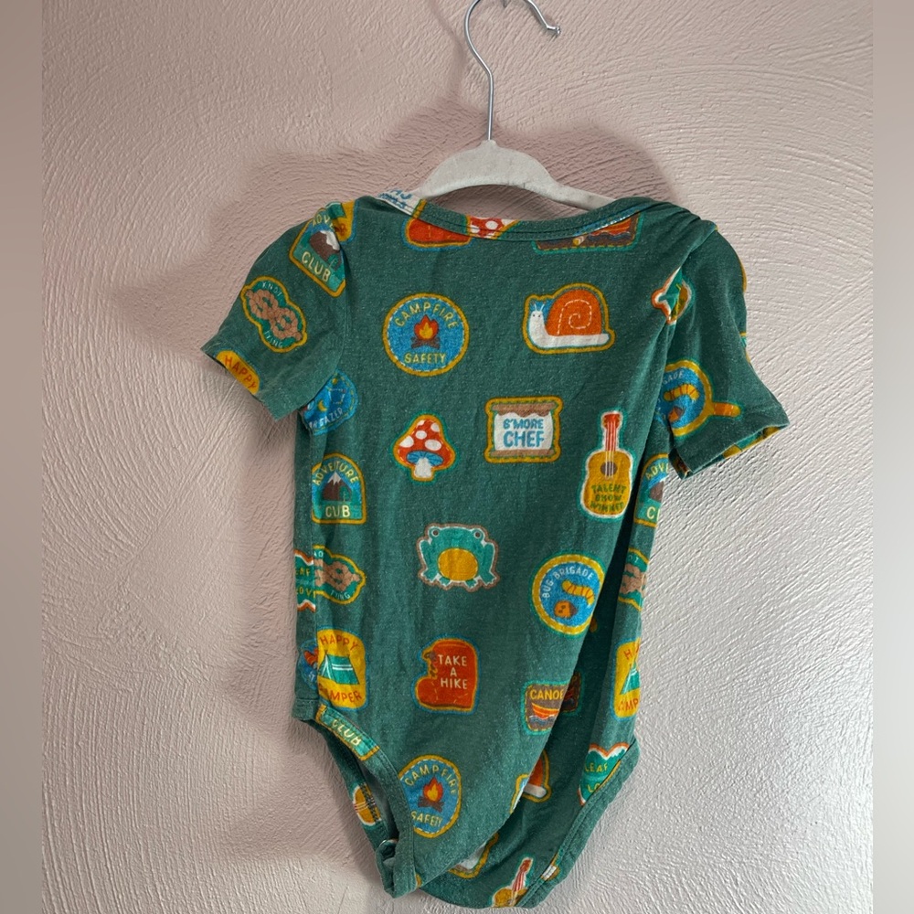 Infant 6-12m Camping Themed Bamboo Onesie - Picture 3 of 3